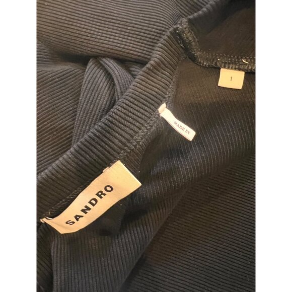 SANDRO Rhinestone-Embellished T-Shirt Size 1/ S - Picture 10 of 11